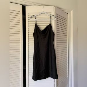 Alice and Olivia Cowl Neck spaghetti strap mini dress